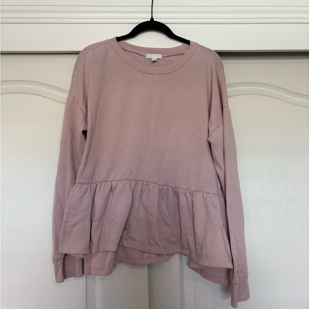 Mauve Peplum Sweatshirt